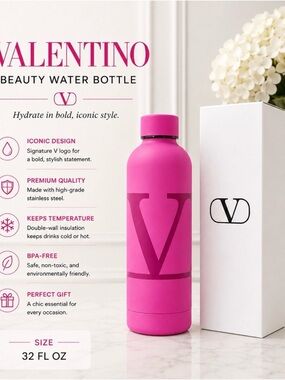 Valentino Pink Water Bottle
